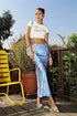 BLUE TULIP  FLOWER LONG SKIRT